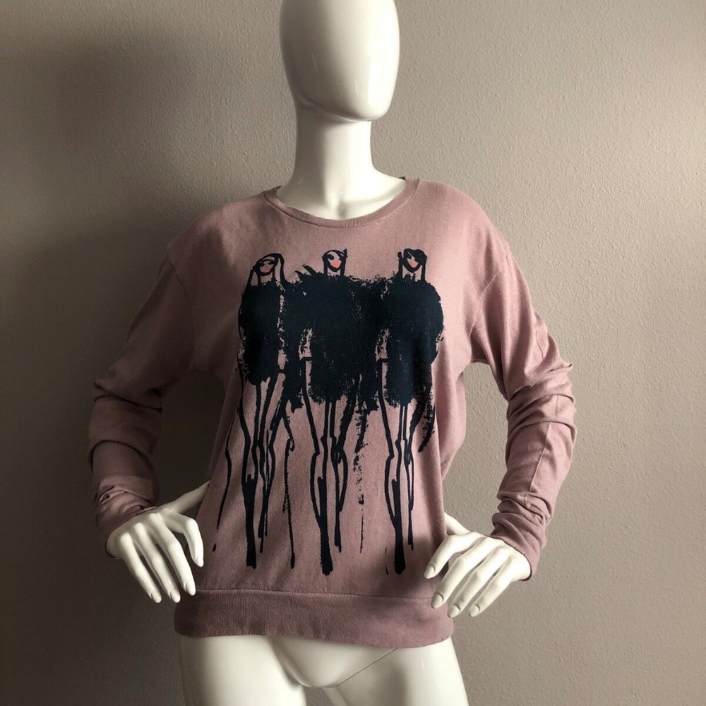 Donald Robertson for Junk Food Long Sleeve Pullover SIZE Small